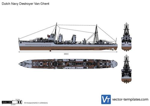 Dutch Navy Destroyer Van Ghent