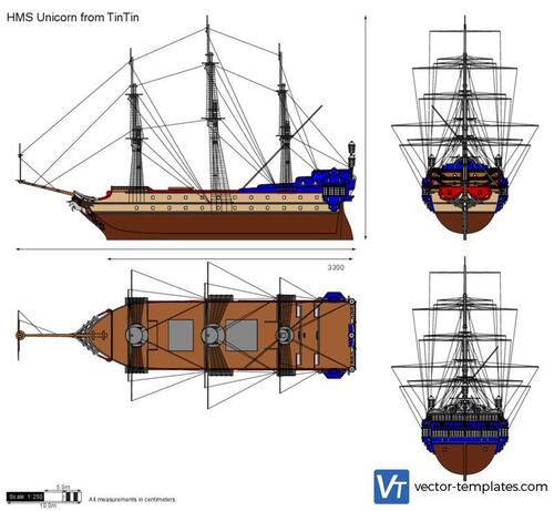 HMS Unicorn from TinTin