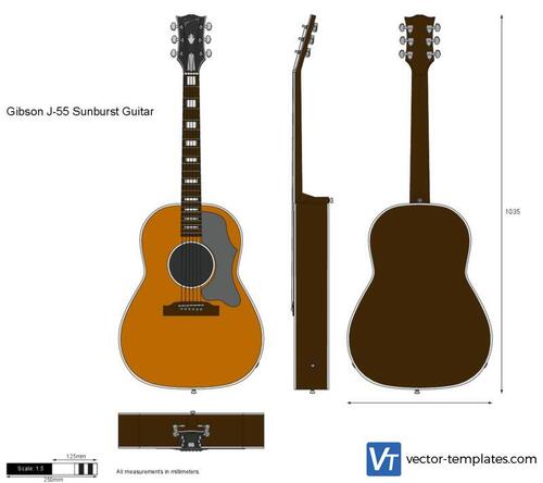 Gibson J-55 Sunburst Guitar