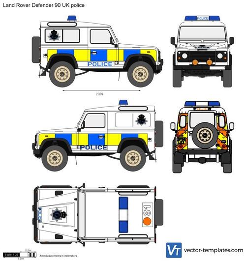 Land Rover Defender 90 UK police