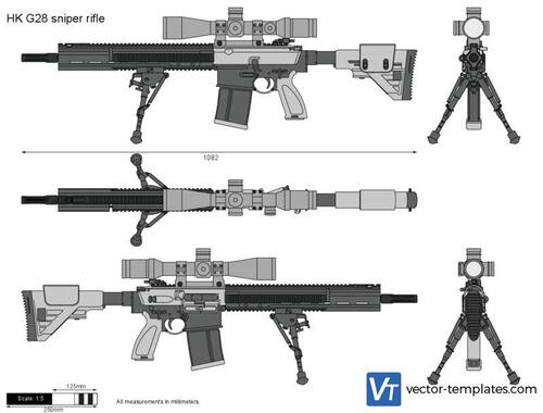 HK G28 sniper rifle