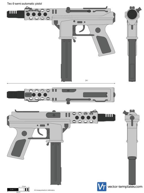 Tec-9 semi-automatic pistol