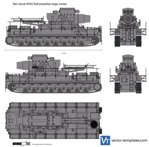 Karl Gerat WW2 Self-propelled siege mortar