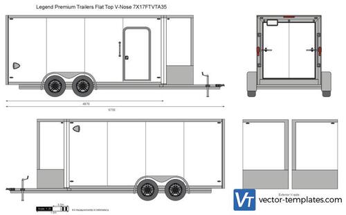 Legend Premium Trailers Flat Top V-Nose 7X17FTVTA35