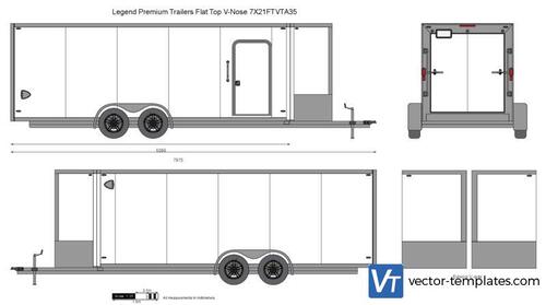 Legend Premium Trailers Flat Top V-Nose 7X21FTVTA35