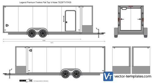 Legend Premium Trailers Flat Top V-Nose 7X23FTVTA35