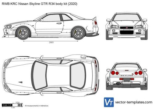 RWB KRC Nissan Skyline GTR R34 body kit