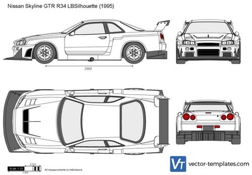 Nissan Skyline GTR R34 LBSilhouette