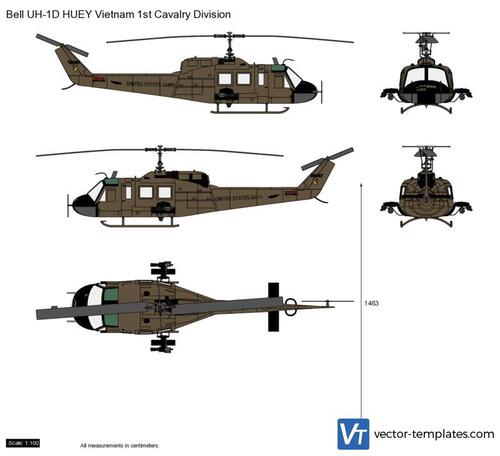 Bell UH-1D HUEY Vietnam 1st Cavalry Division