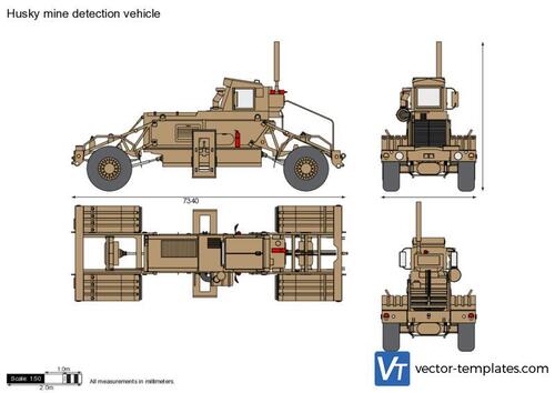 Husky mine detection vehicle