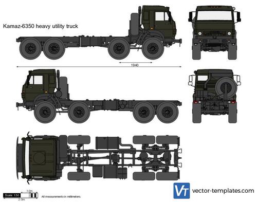 Kamaz-6350 heavy utility truck