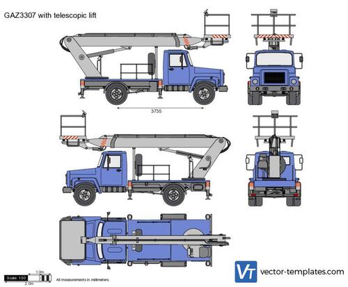 GAZ3307 with telescopic lift