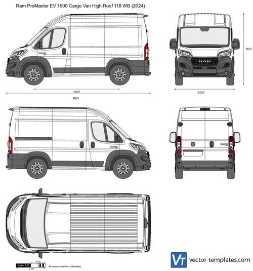 Ram ProMaster EV 1500 Cargo Van High Roof 118 WB