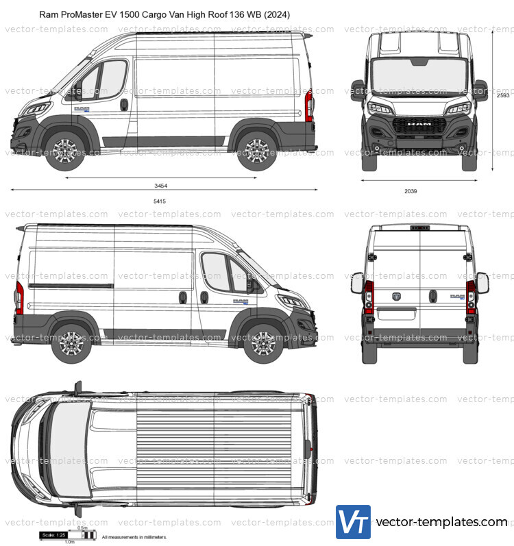 Ram ProMaster EV 1500 Cargo Van High Roof 136 WB