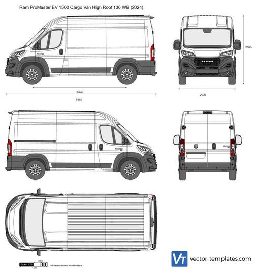 Ram ProMaster EV 1500 Cargo Van High Roof 136 WB