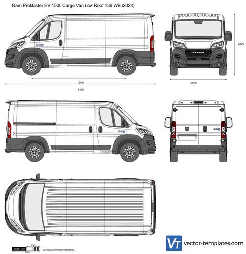 Ram ProMaster EV 1500 Cargo Van Low Roof 136 WB