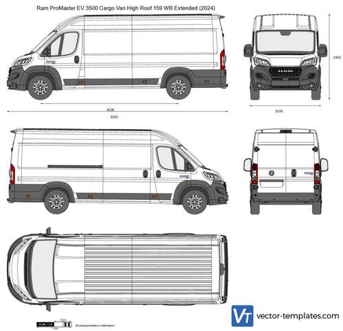 Ram ProMaster EV 3500 Cargo Van High Roof 159 WB Extended