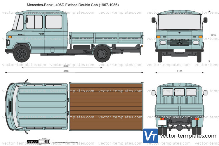 Mercedes-Benz L406D Flatbed Double Cab