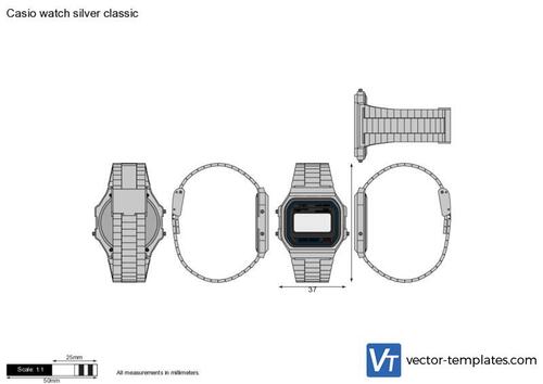 Casio watch silver classic