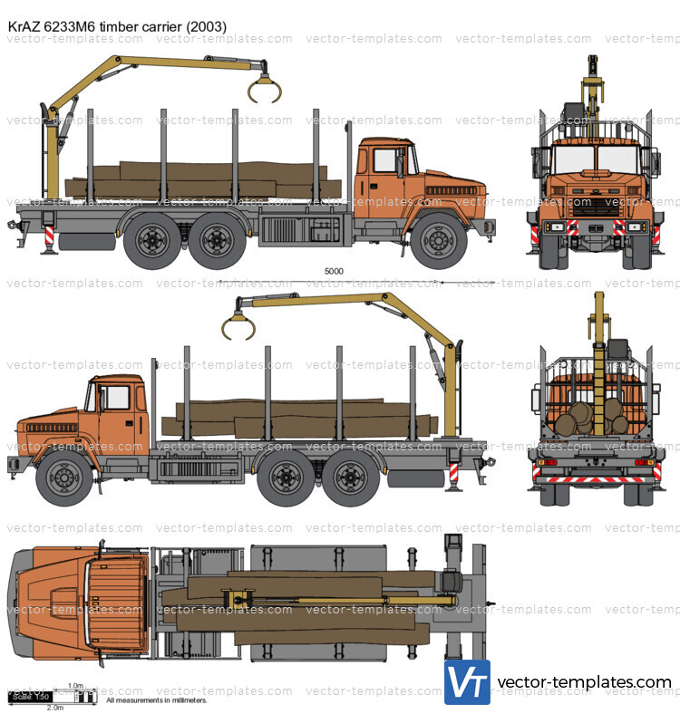 KrAZ 6233M6 timber carrier