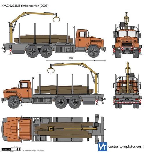 KrAZ 6233M6 timber carrier
