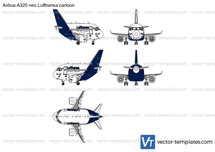 Airbus A320 neo Lufthansa cartoon