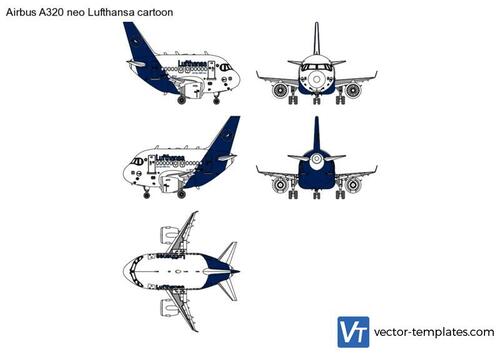 Airbus A320 neo Lufthansa cartoon