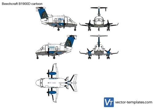 Beechcraft B1900D cartoon