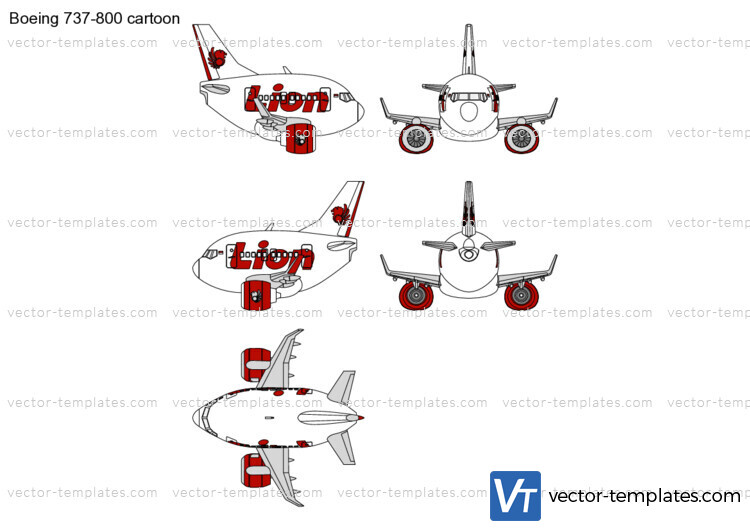 Boeing 737-800 cartoon