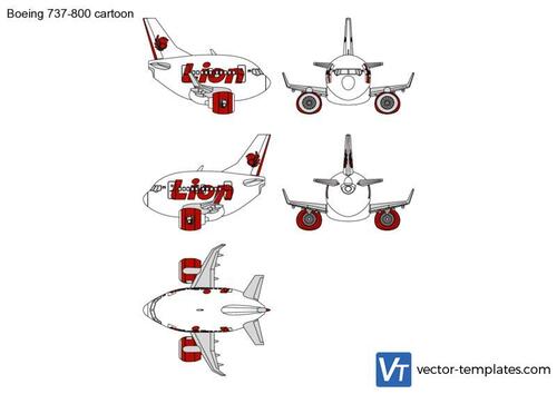 Boeing 737-800 cartoon