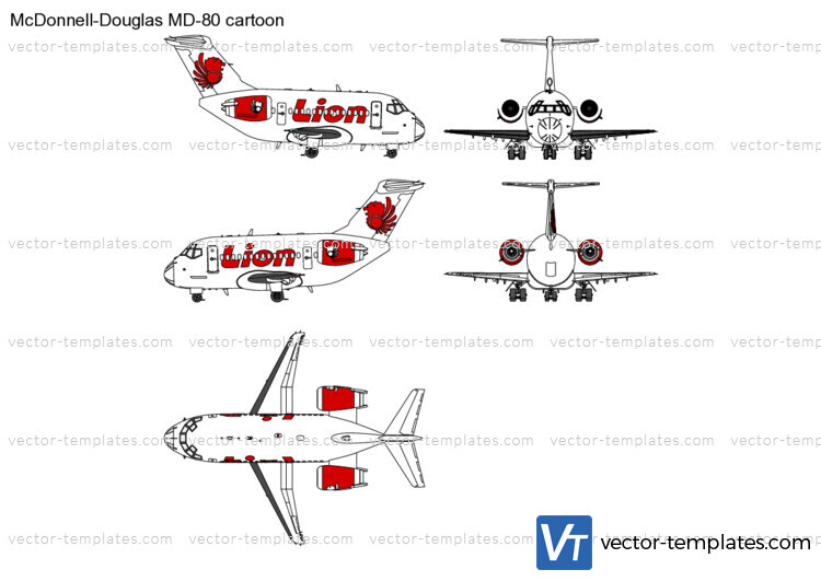 McDonnell-Douglas MD-80 cartoon