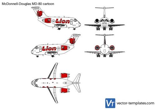 McDonnell-Douglas MD-80 cartoon