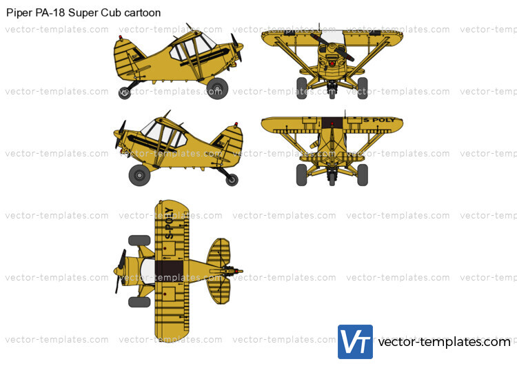 Piper PA-18 Super Cub cartoon