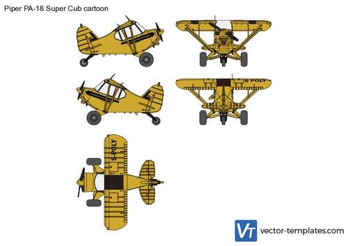 Piper PA-18 Super Cub cartoon