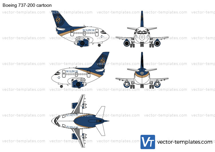 Boeing 737-200 cartoon