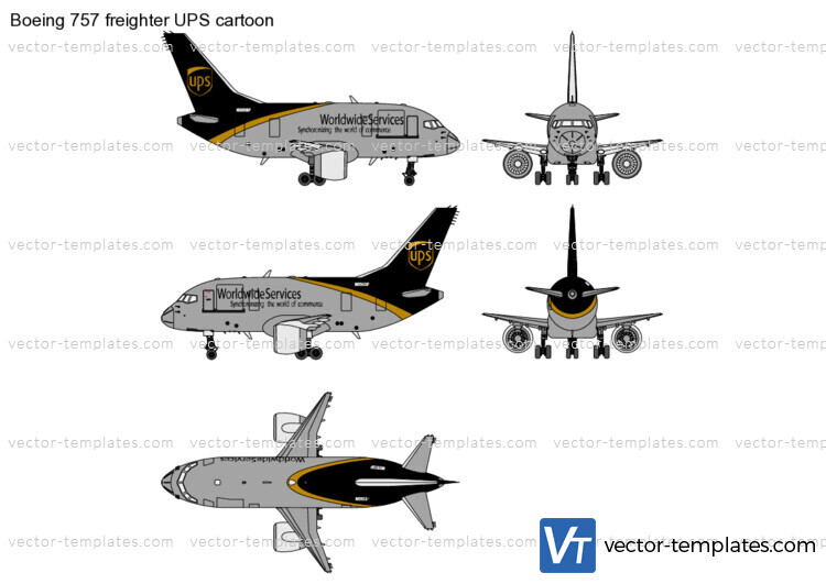 Boeing 757 freighter UPS cartoon