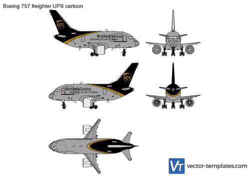Boeing 757 freighter UPS cartoon