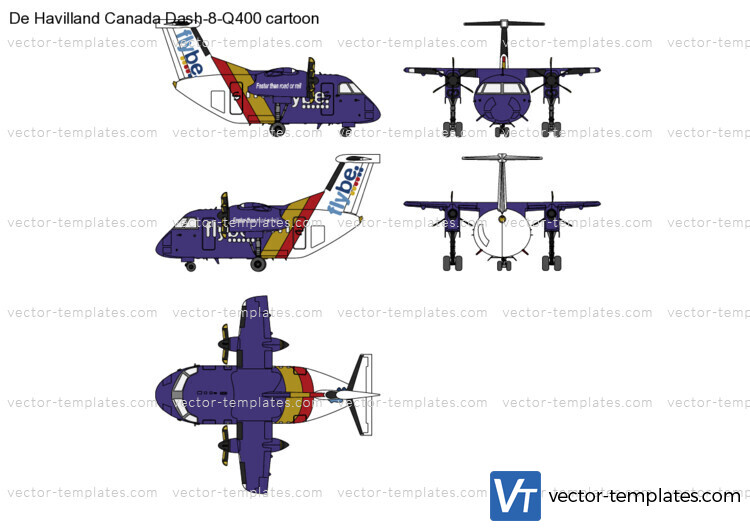 De Havilland Canada Dash-8-Q400 cartoon