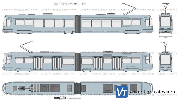 Alstom TFS Vevey Saint-Etienne tram