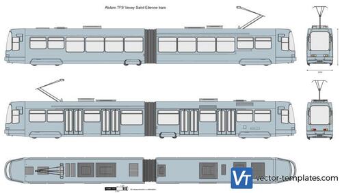 Alstom TFS Vevey Saint-Etienne tram