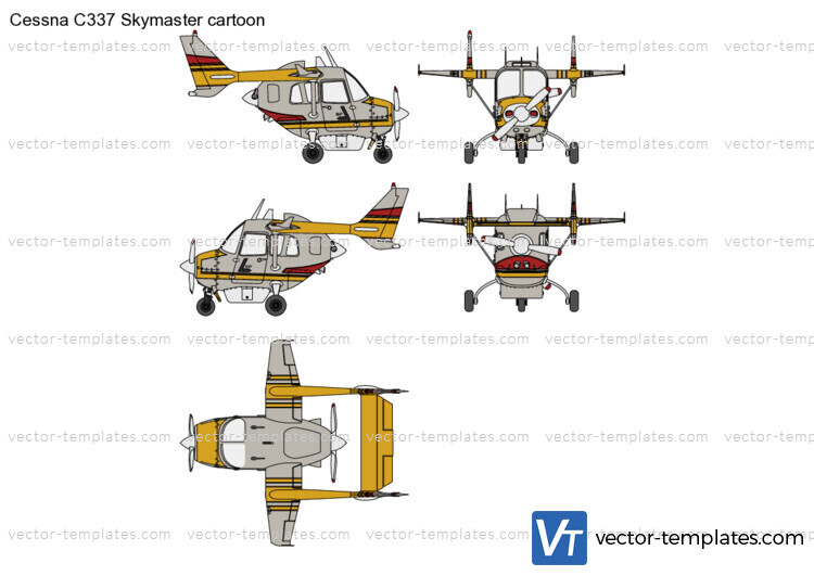 Cessna C337 Skymaster cartoon