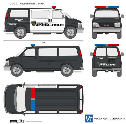 GMC 911 Houston Police Car Van