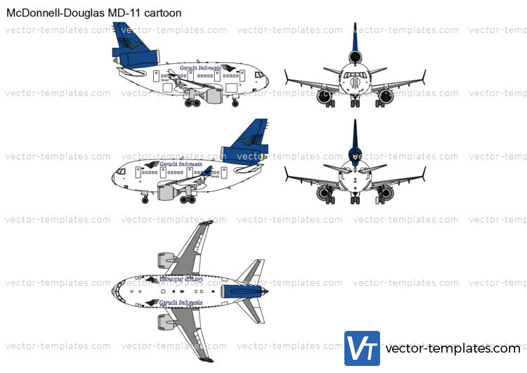 McDonnell-Douglas MD-11 cartoon